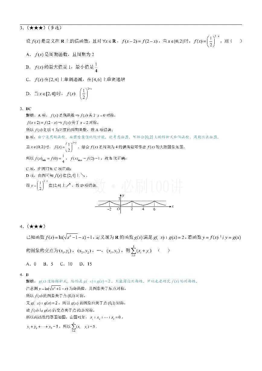 第3节 抽象函数问题（习题册+答案册）第2页