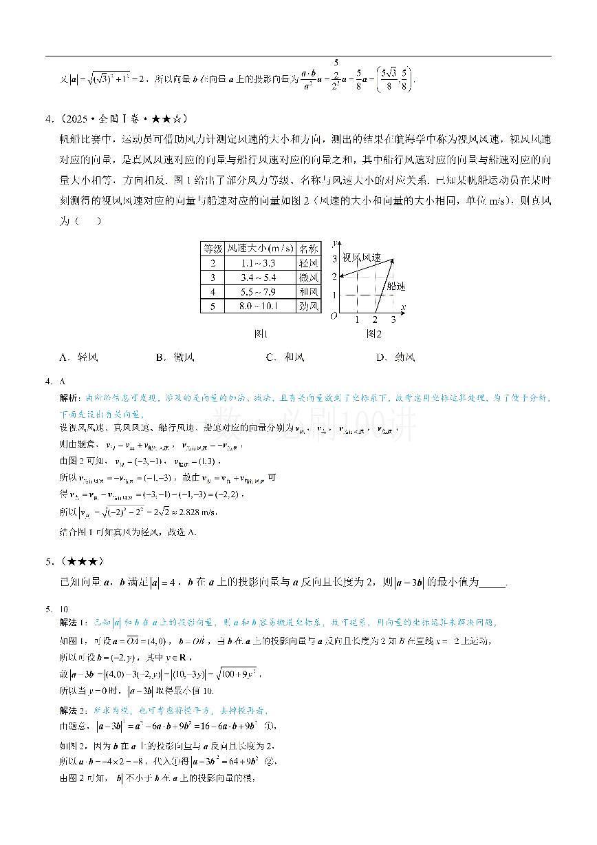 第4节 向量的坐标运算与建系运用（习题册+答案册）第2页