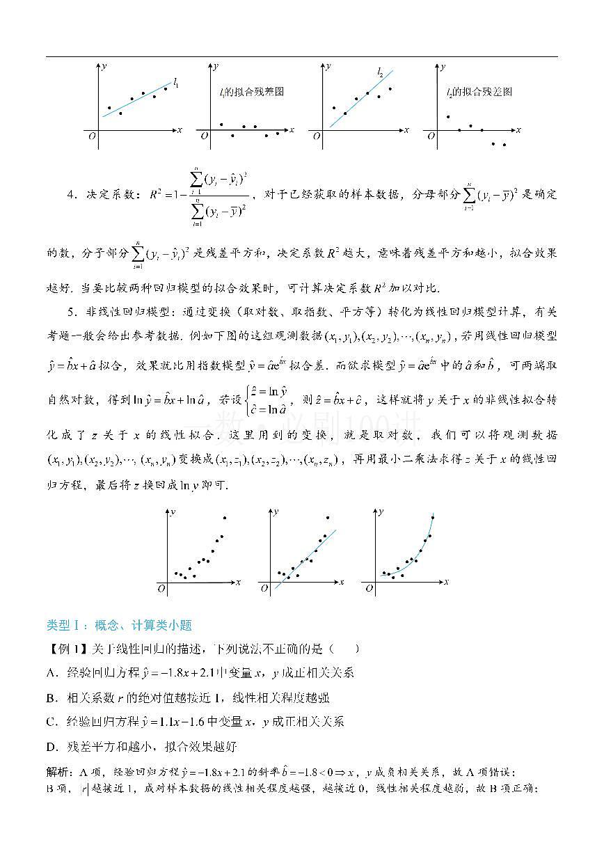 第1节 一元线性回归模型及其应用（方法册+习题册）第2页