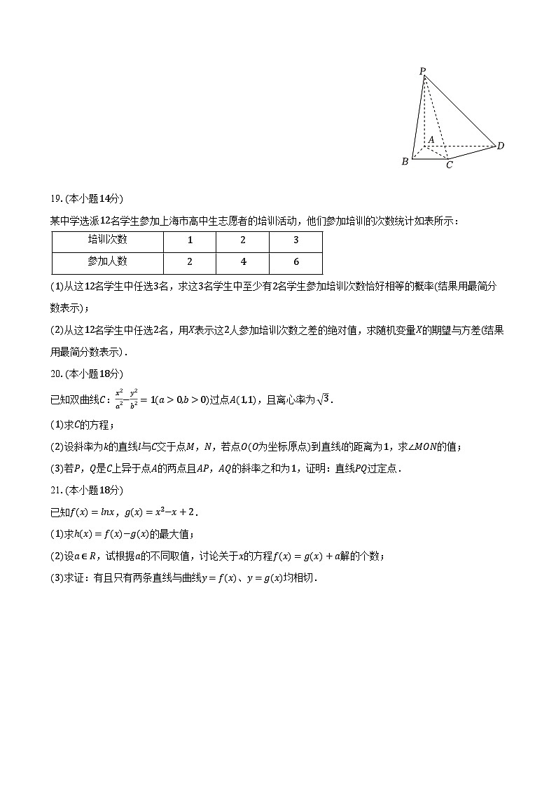 2024-2025学年上海市普陀区宜川中学高二（下）期末数学试卷第3页