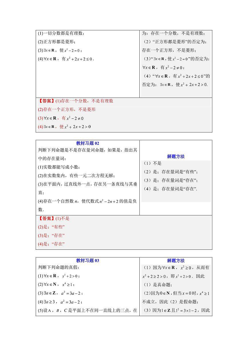 第05讲 全称量词与存在量词(解析版)第2页