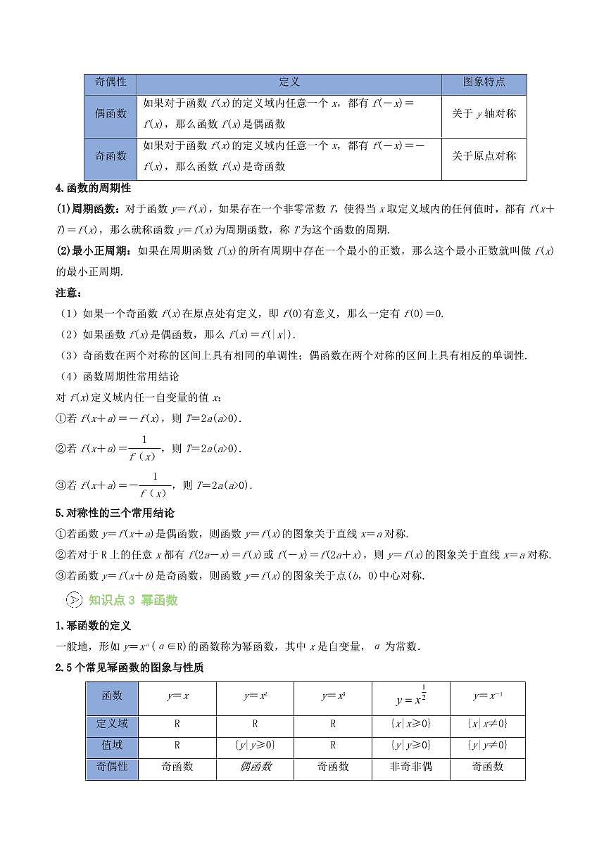 第15讲 函数的概念与性质-章末复习(解析版)第3页