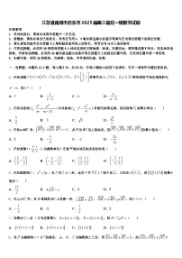 江苏省南通市启东市2025届高三最后一模数学试题含解析