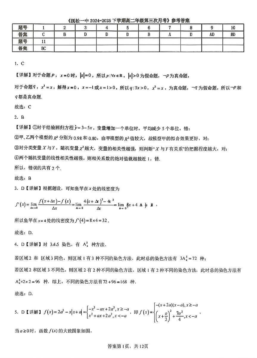 数学答案第1页