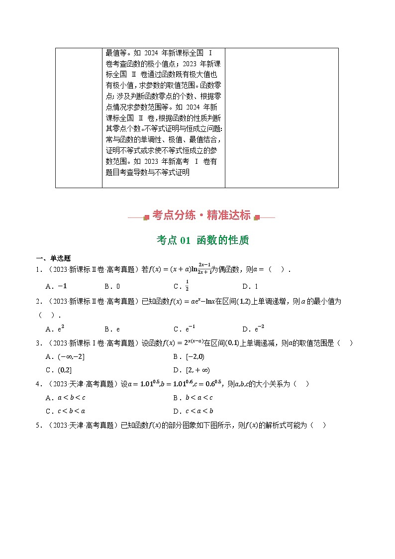 三年（2023-2025）高考数学真题分类汇编：专题07 函数与导数（全国通用）（原卷版）第2页