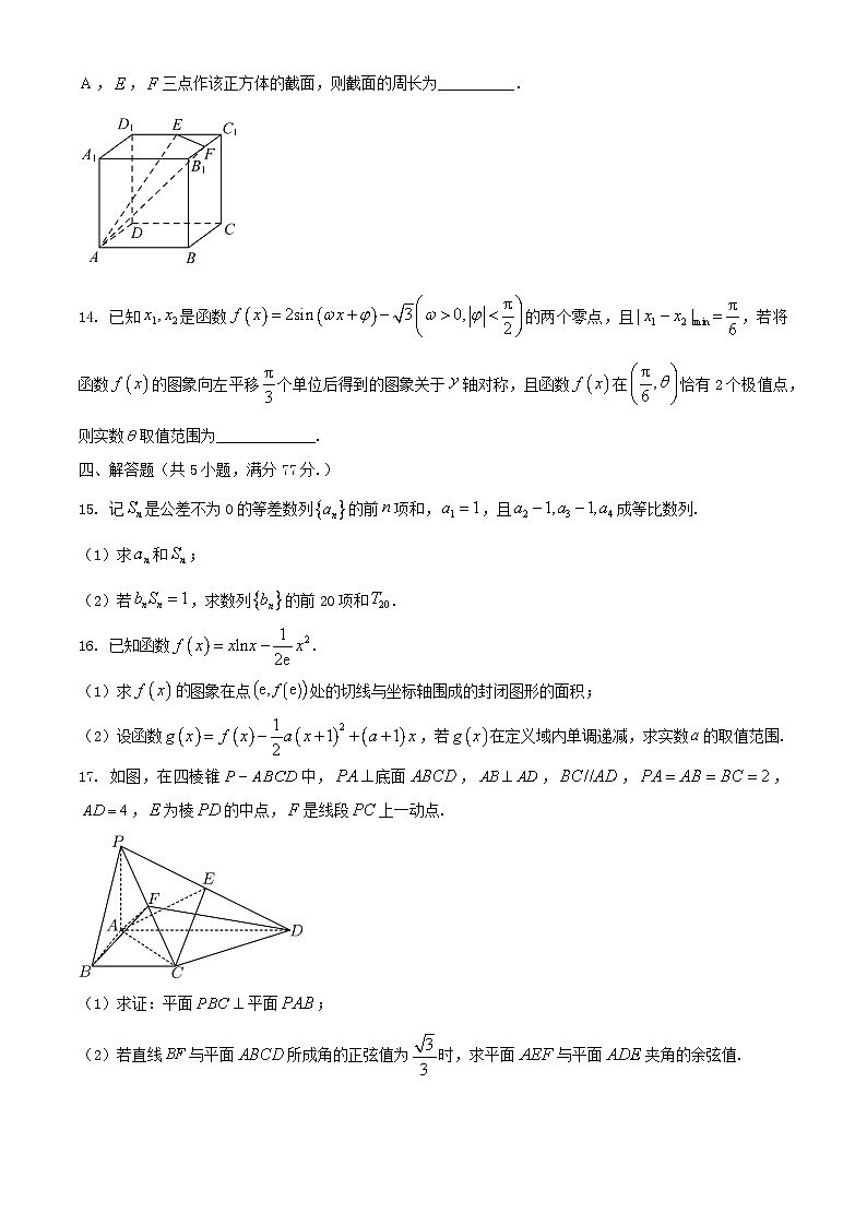 宁夏回族自治区银川市2024_2025学年高三数学上学期第四次月考试题第3页