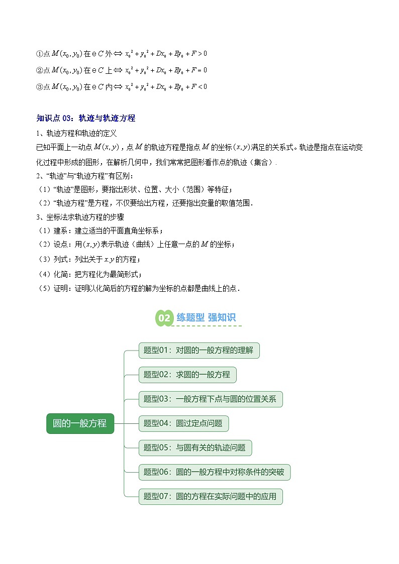 专题17 圆的一般方程（3知识点+7大题型+思维导图+过关检测）（解析版）第2页