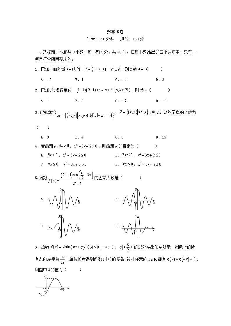 湖南省娄底市涟源市部分学校2025届高三数学上学期12月月考试题第1页