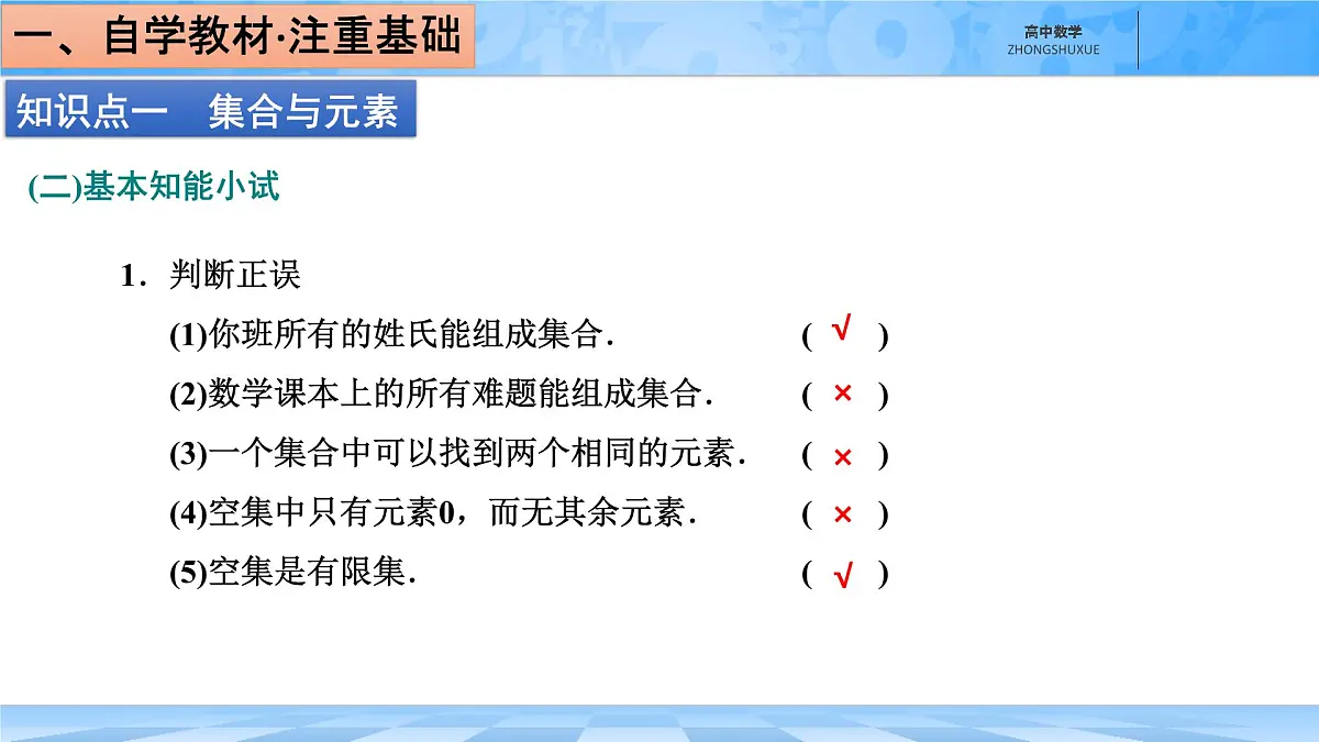 人教B版高中数学必修1 1-1-1《集合及其表示方法---第一课时集合的含义》课件第7页