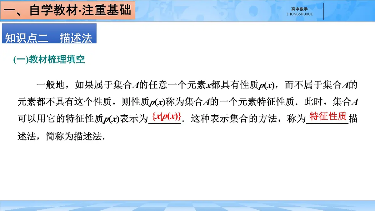 人教B版高中数学必修1 1-1-1《集合及其表示方法---第二课时集合的表示》课件第7页