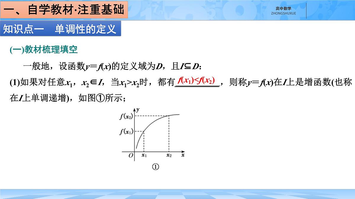 人教B版高中数学必修1 3-1-2《函数的单调性》课件第4页