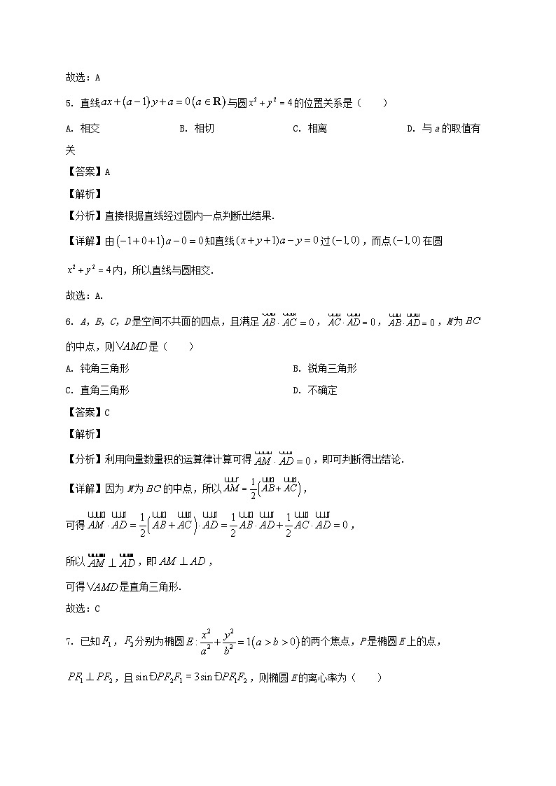 山东省潍坊市昌邑市2024~2025学年高二数学上册11月期中试卷[附答案]第3页