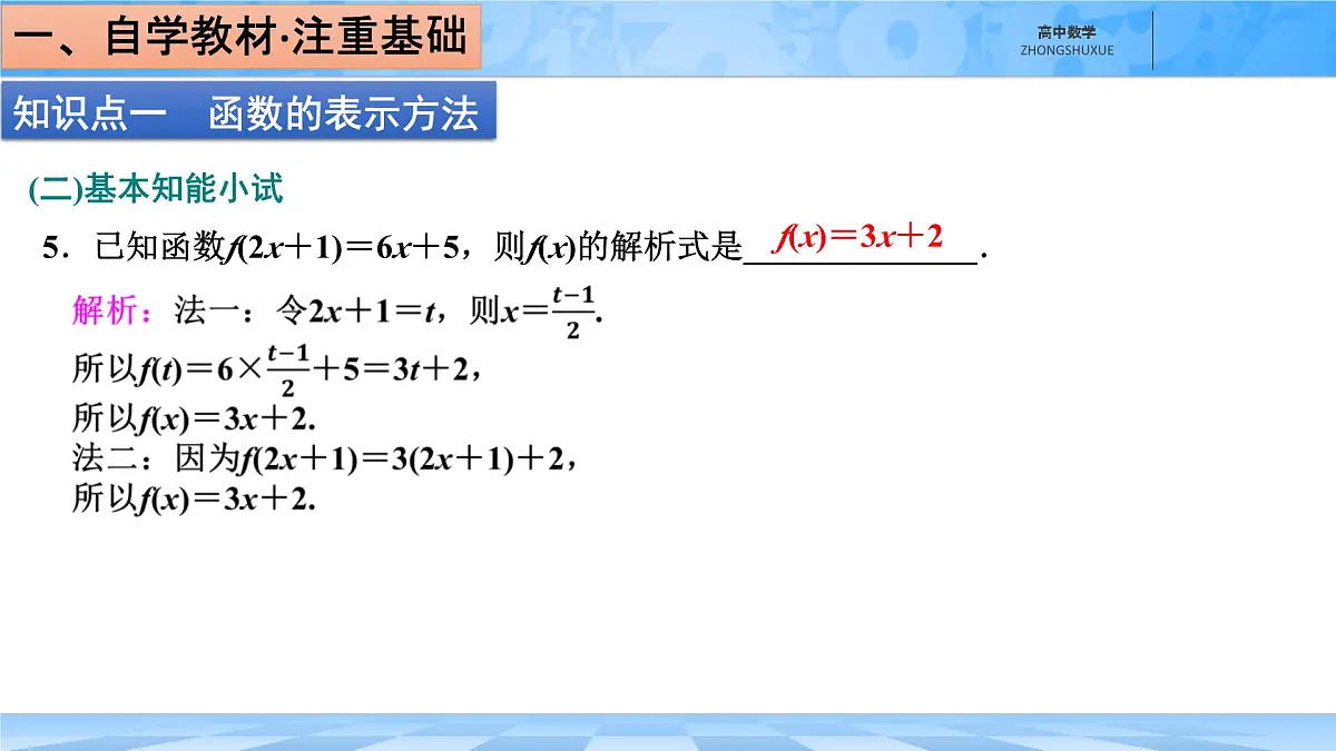 人教B版高中数学必修1 3-1-1《函数的表示方法》课件第7页