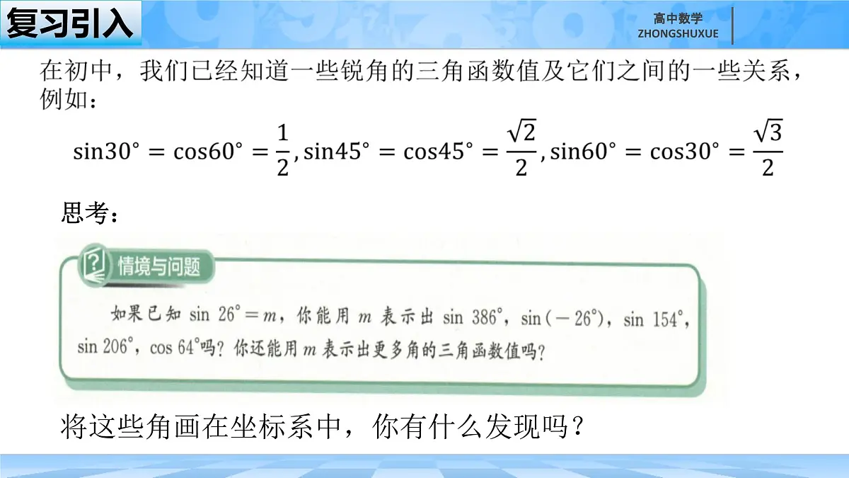 人教B版高中数学必修3 7-2-4《诱导公式--第一课时》课件第1页