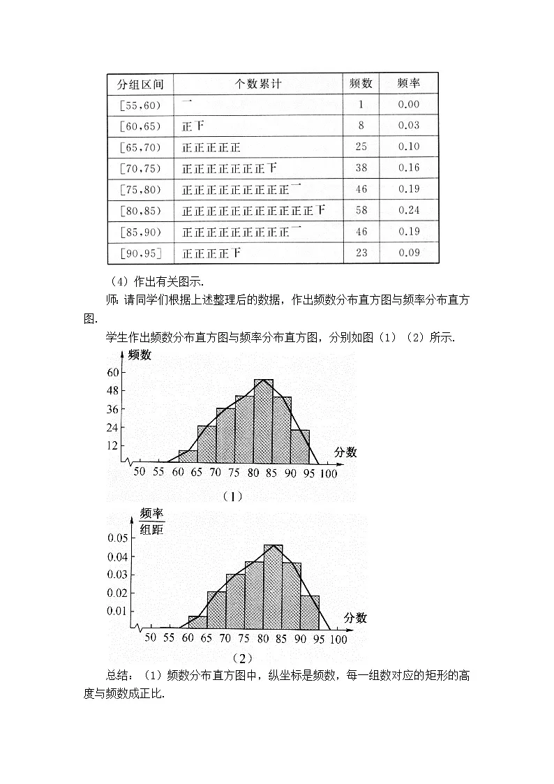 人教B版高中数学必修2 5-1-2《频数分布直方图与频率分布直方图》-教学设计第2页