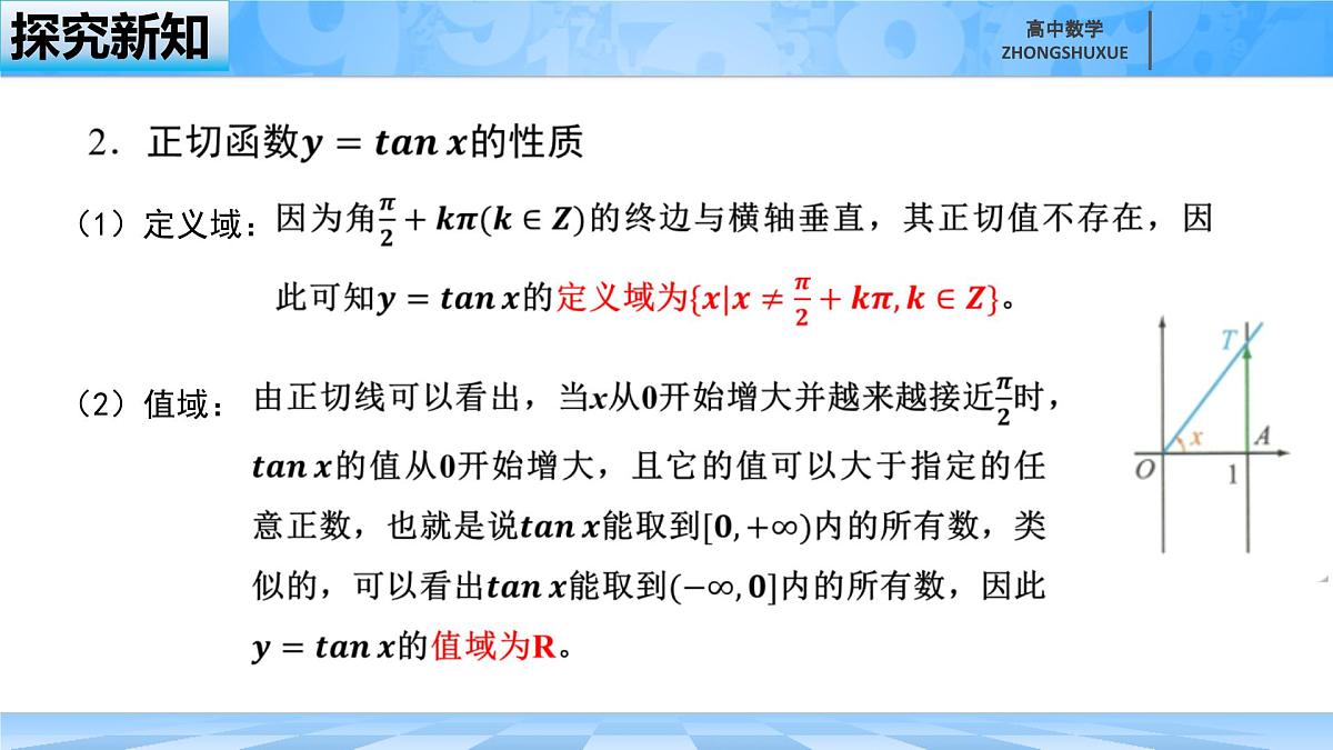 人教B版高中数学必修3 7-3-4《正切函数的性质与图像》课件第7页