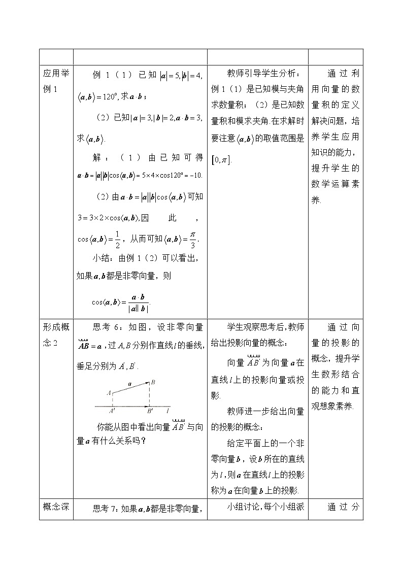 人教B版高中数学必修3 8-1-1《向量数量积的概念》教学设计第3页