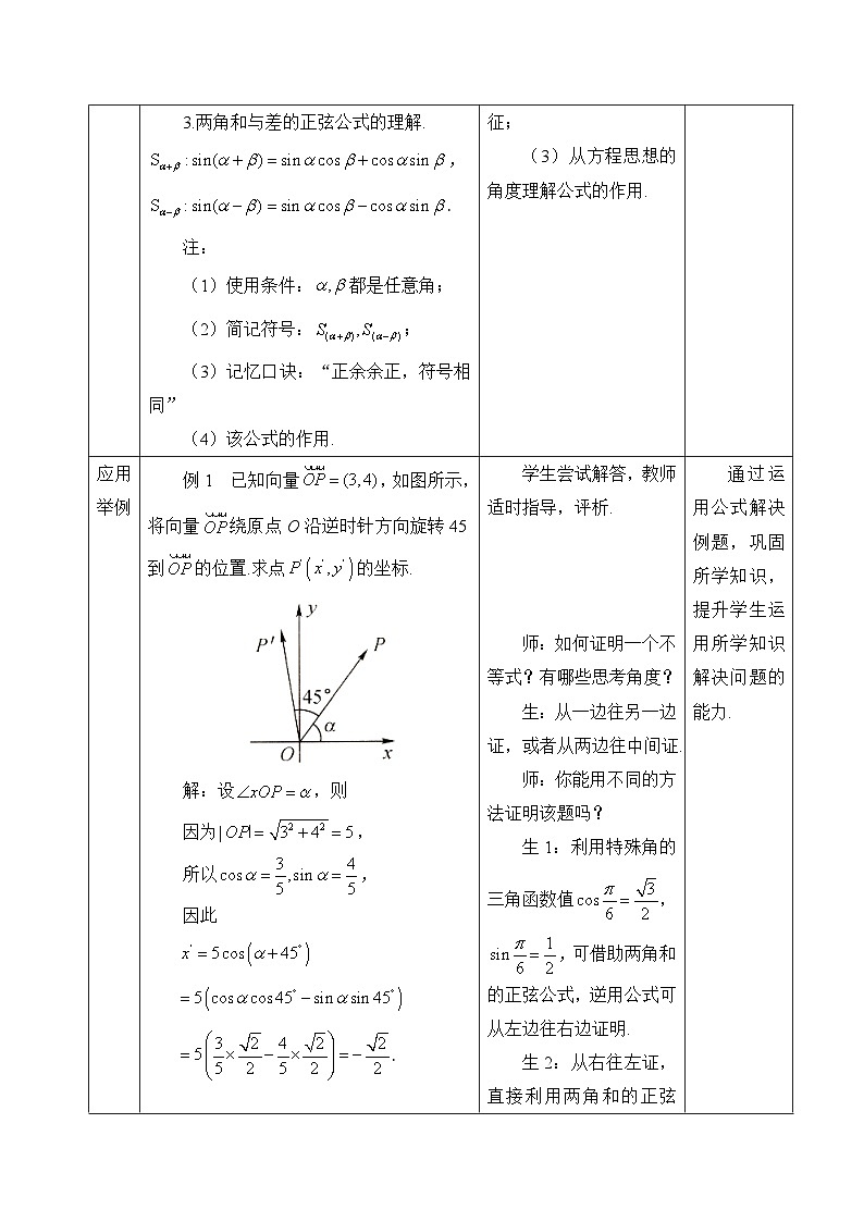 人教B版高中数学必修3 8-2-2《两角和与差的正弦及其应用》-教学设计第2页