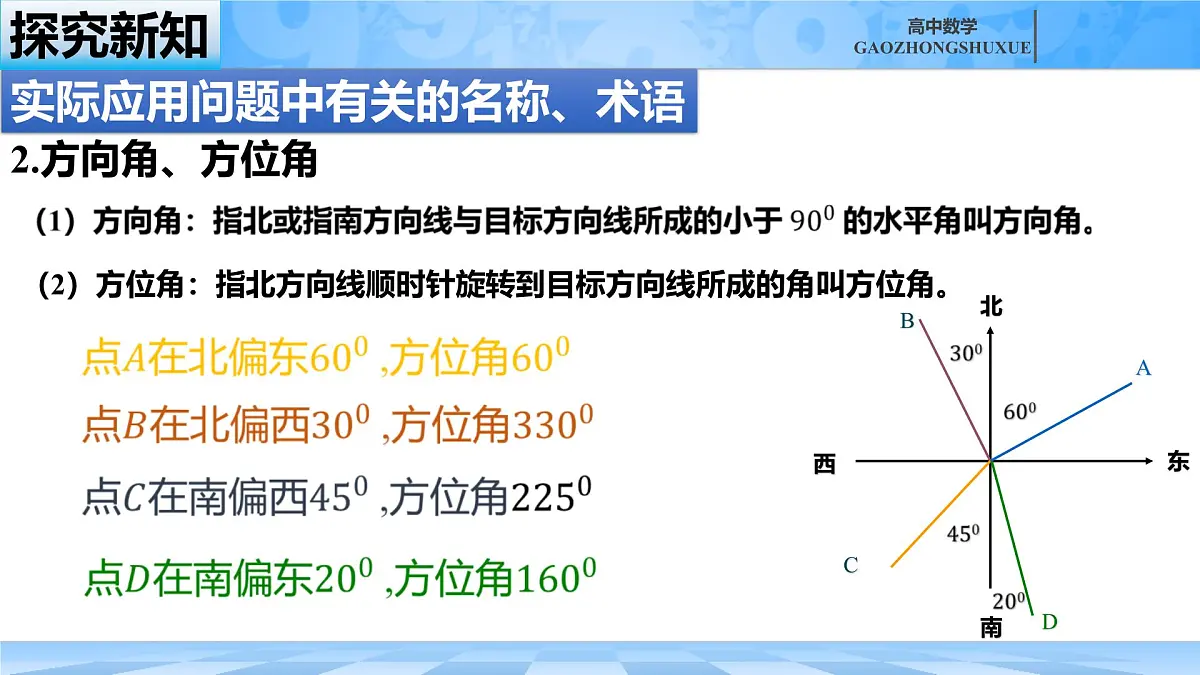 人教B版高中数学必修4 9-2《正弦定理与余弦定理的应用》课件第5页