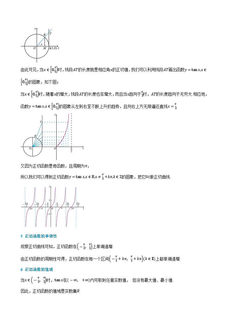 第27讲 正切函数的性质与图象 2024年新高一暑假数学预习课（人教A版2019必修第一册）（原卷版）第3页