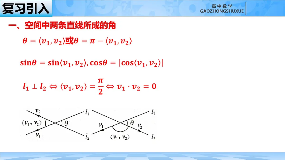 人教B版高中数学选修1 1-2-2《空间中的平面与空间向量》课件第1页