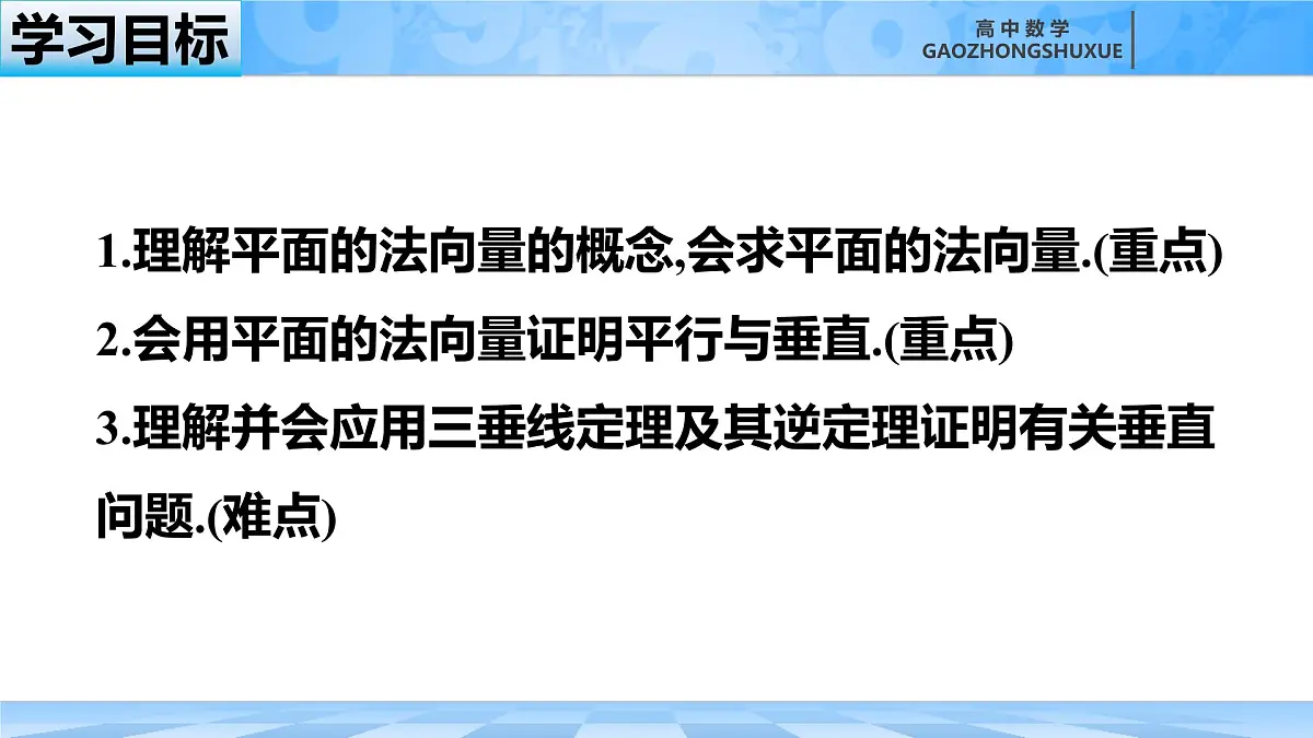 人教B版高中数学选修1 1-2-2《空间中的平面与空间向量》课件第5页