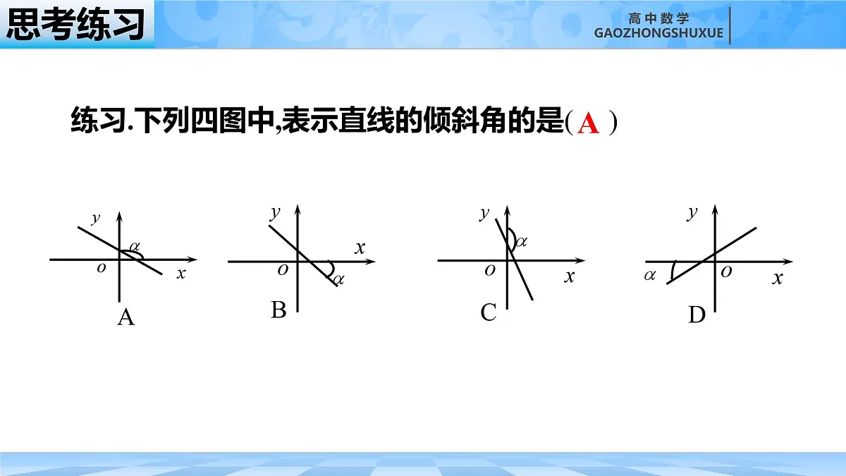 人教B版高中数学选修1 2-2-1《直线的倾斜角与斜率》课件第6页