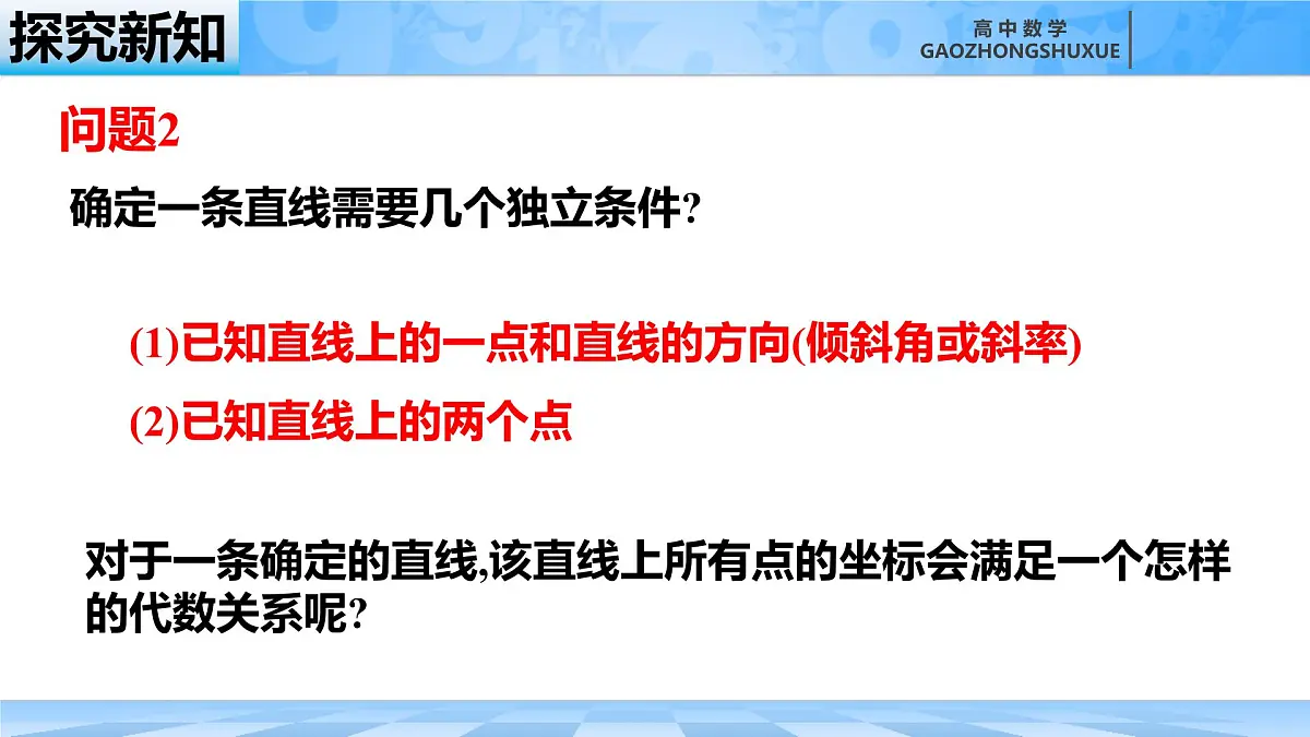 人教B版高中数学选修1 2-2-2《直线的点斜式方程与斜截式方程》课件第6页