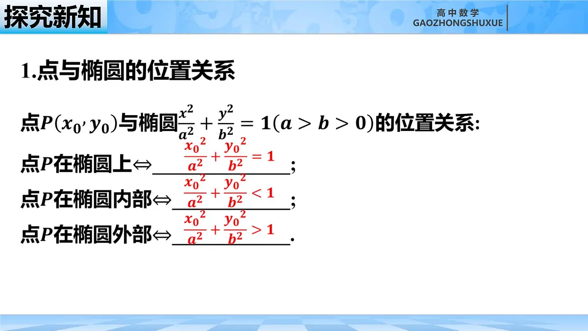人教B版高中数学选修1 2-5-2《椭圆的简单几何性质---第二课时》课件第6页