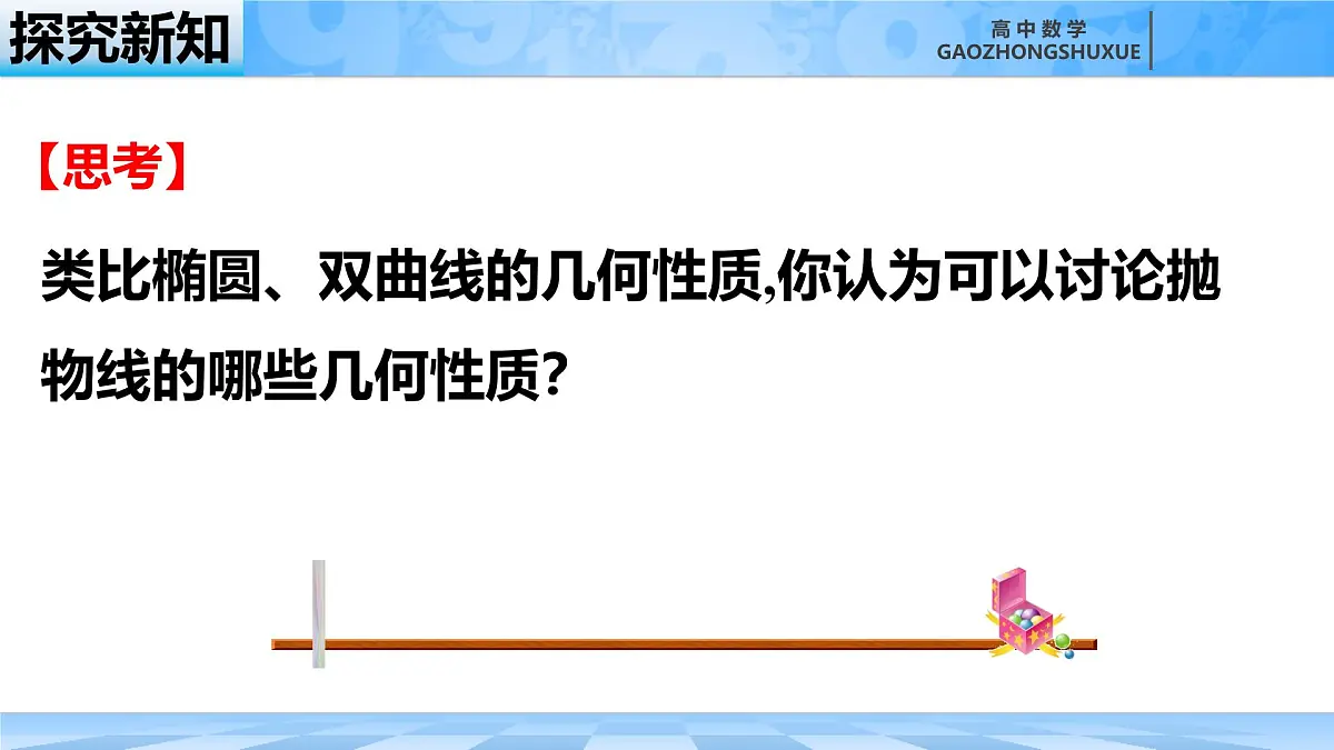 人教B版高中数学选修1 2-7-2《抛物线的简单几何性质---第一课时》课件第7页