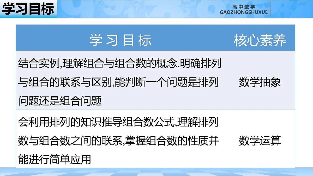人教B版高中数学选修2 3-1-3《组合与组合数第一课时》课件第4页