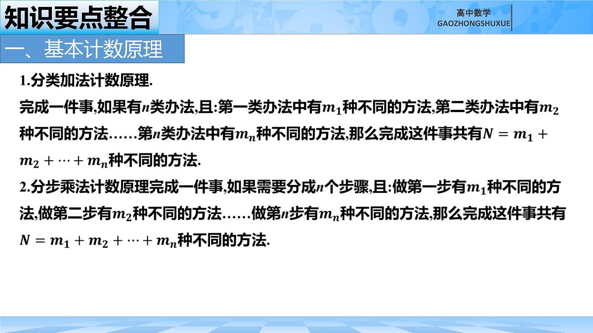 人教B版高中数学选修2 第三章《排列、组合、与二项式定理----归纳复习》课件第2页