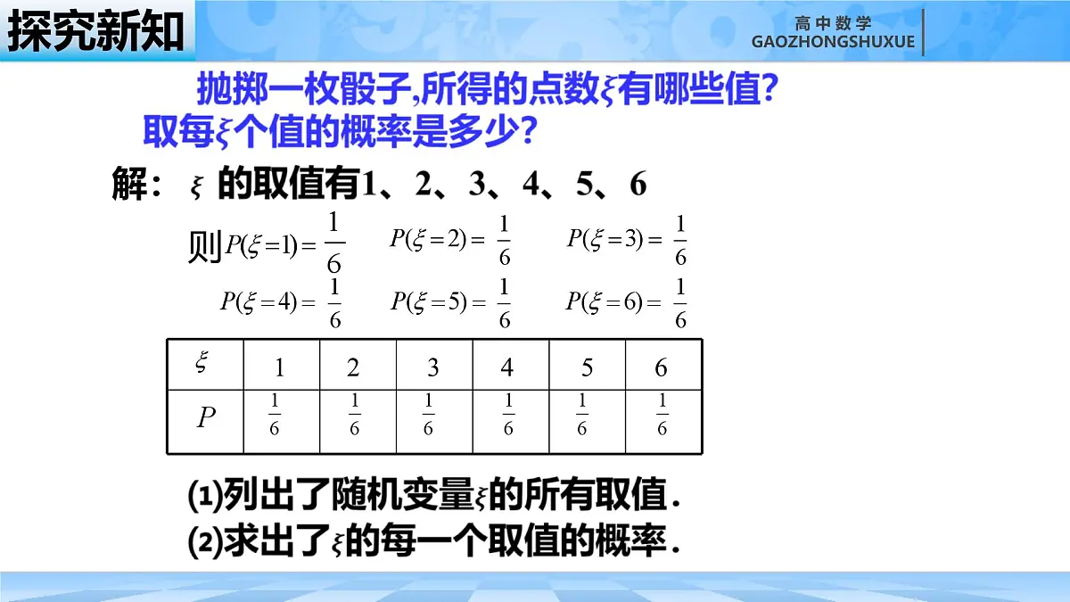 人教B版高中数学选修2 4-2-2《离散型随机变量的分布列》课件第5页