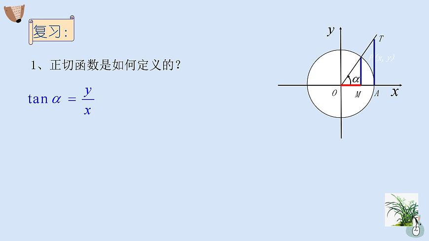 人教A版（2019）高中数学必修第一册 5.4.3正切函数的性质与图象 课件第3页