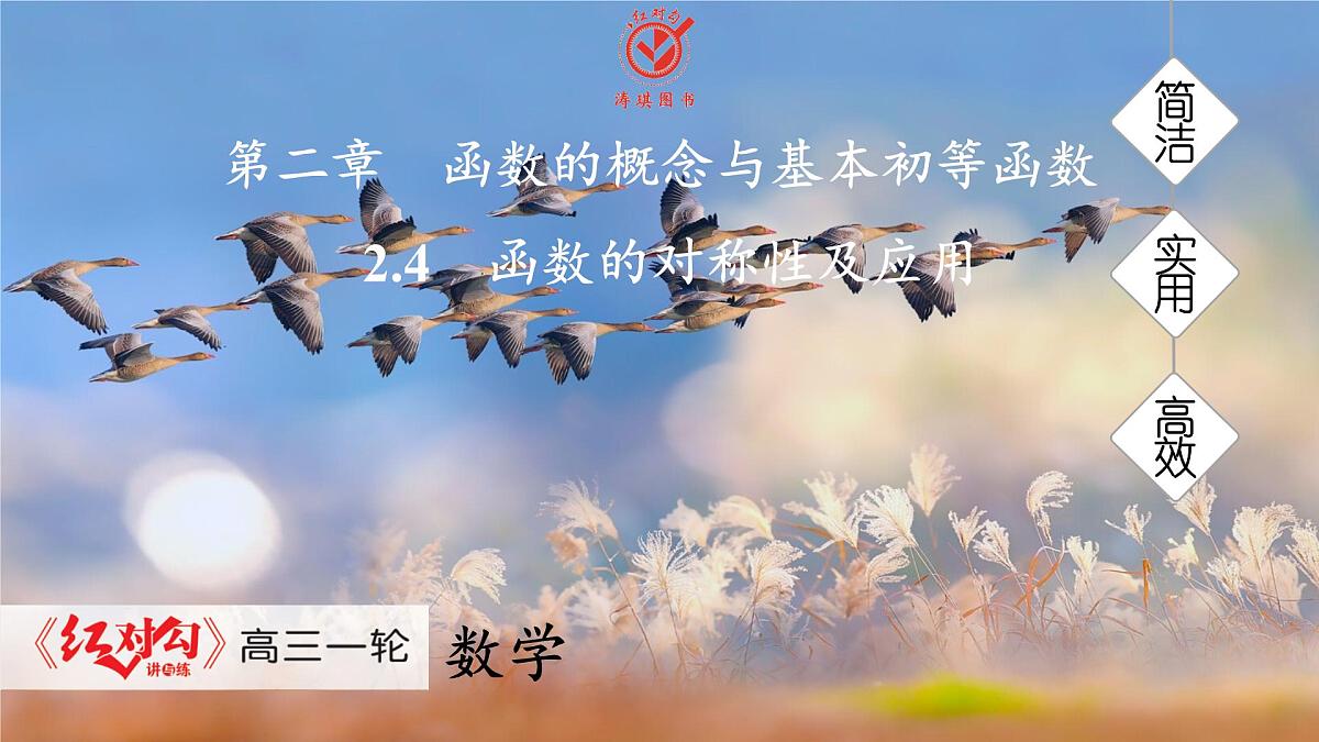 高考数学精品课件【一轮复习】第二章   2.4　函数的对称性及应用第1页