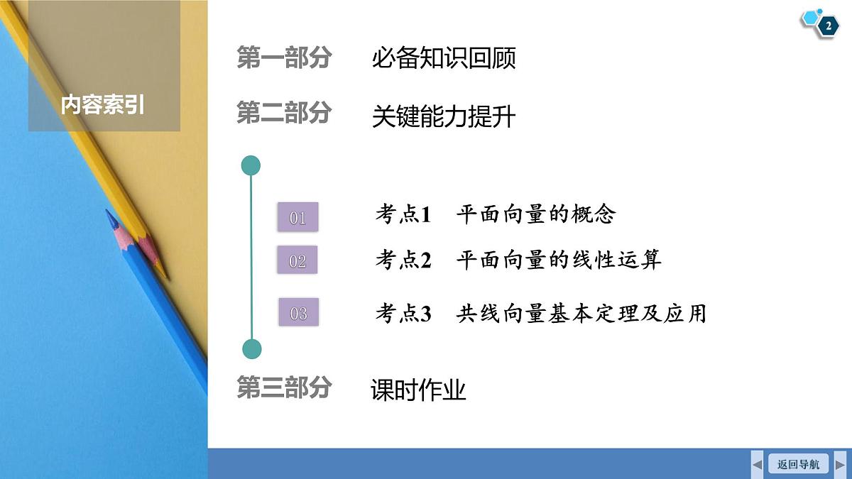 高考数学精品课件【一轮复习】第五章   5.1　平面向量的概念及线性运算第2页