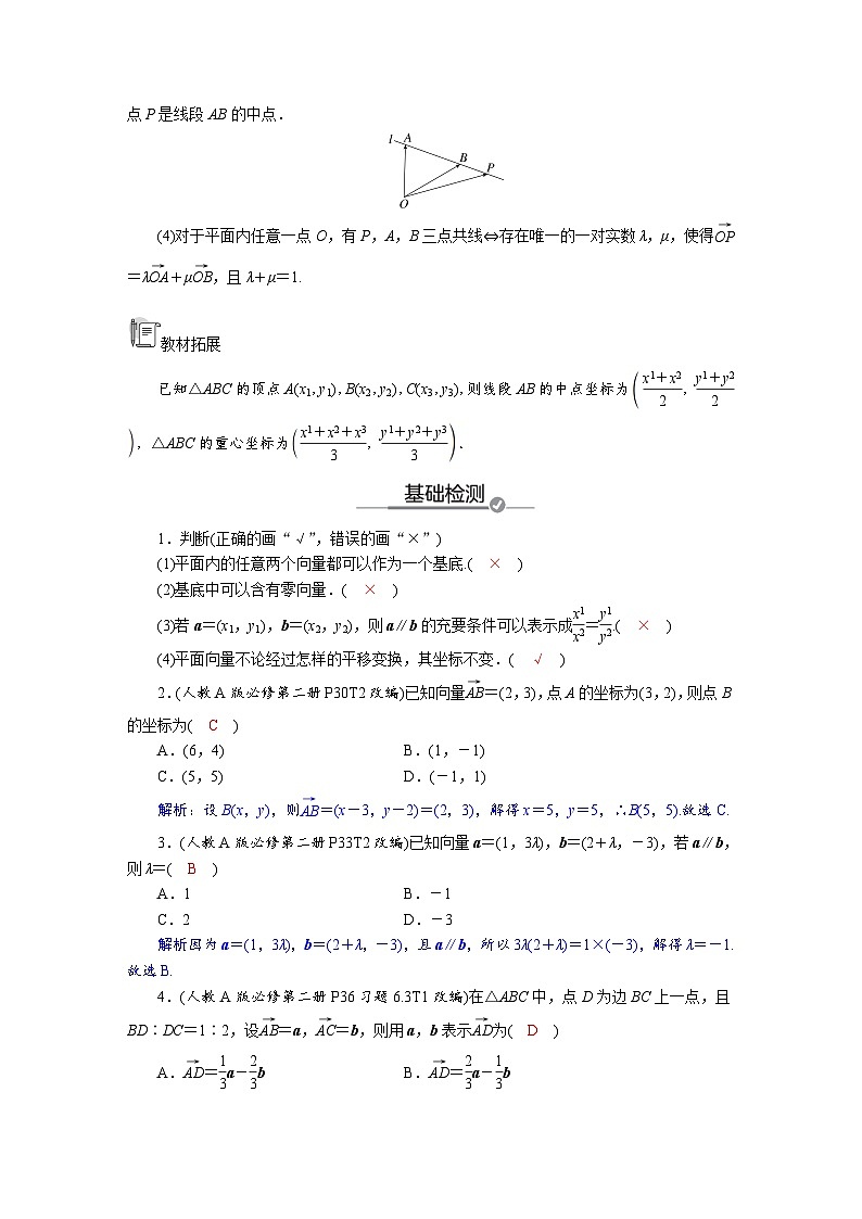高考数学精品讲义练习【一轮复习】第五章　5．2　平面向量基本定理及坐标运算第2页