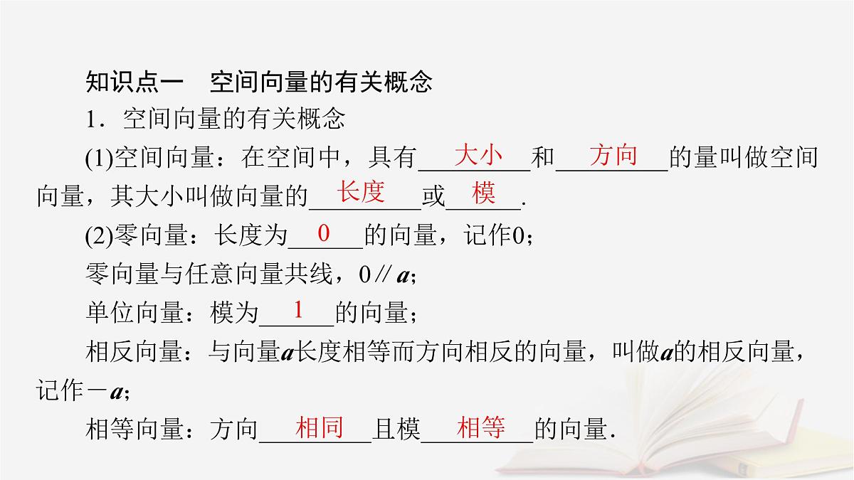 2026届高考数学一轮总复习第7章立体几何第5讲空间向量及其运算课件第5页