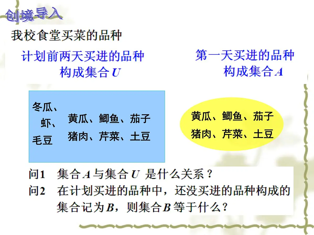 人教课标B版高中数学必修1 1-2-2《集合的运算第二课时》课件第3页