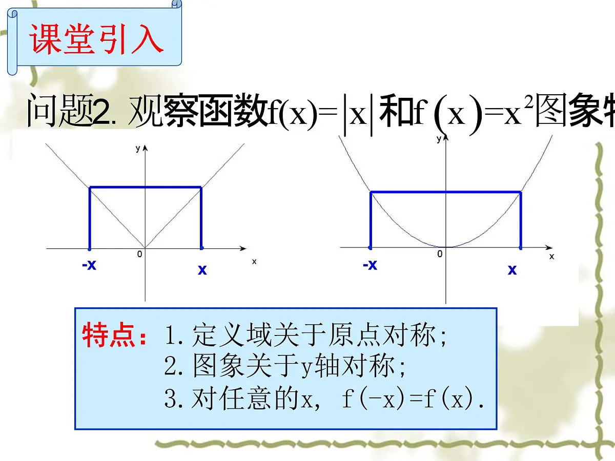 人教课标B版高中数学必修1 2-1-4《函数的奇偶性》教学课件第5页