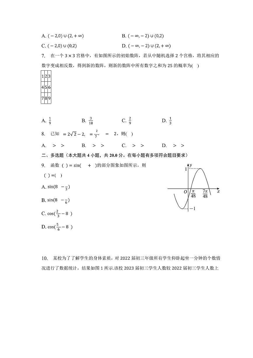【高二数学期末】河北省邯郸市2022-2023学年高二下学期期末考试数学试题含答案第2页