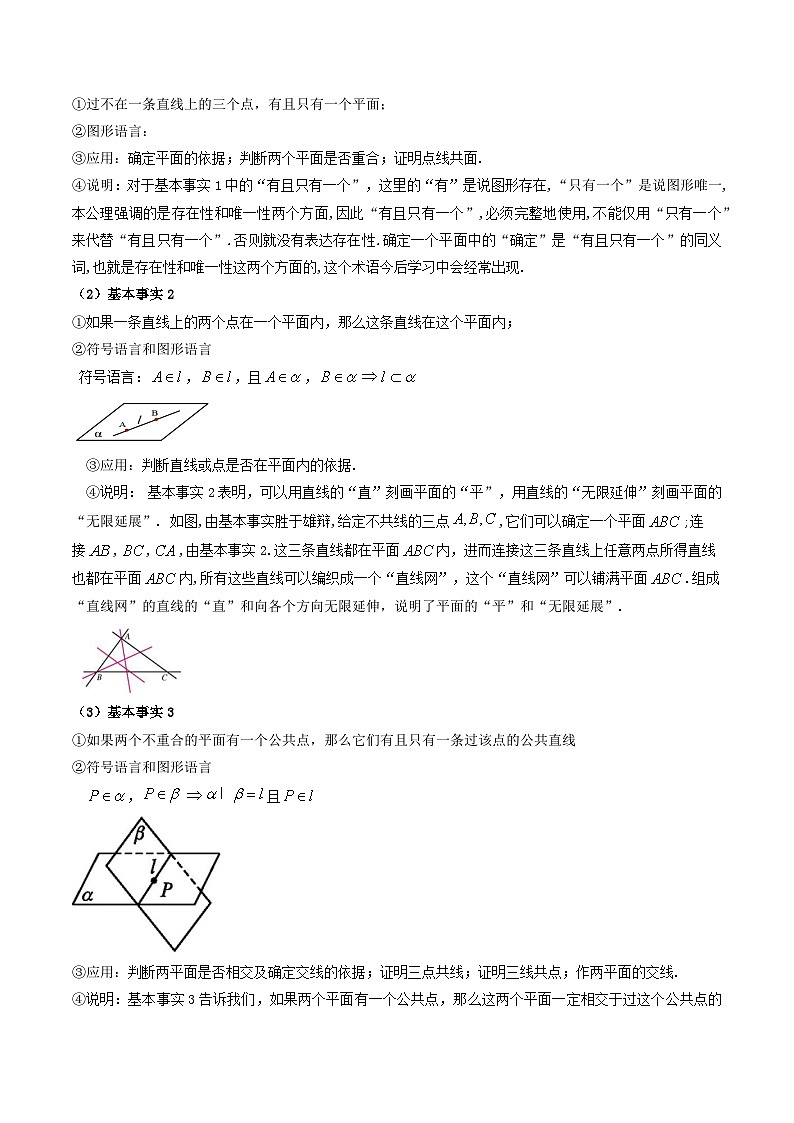 (人教A版数学必修二)2025春季学期讲义第29讲8.4.1平面(学生版+解析)第3页