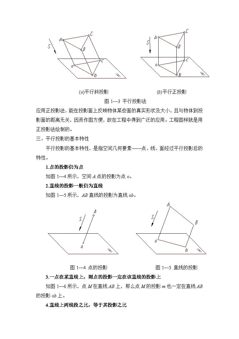 人教课标B版高中数学必修2 1-1-4-投影与直观图教学设计第2页