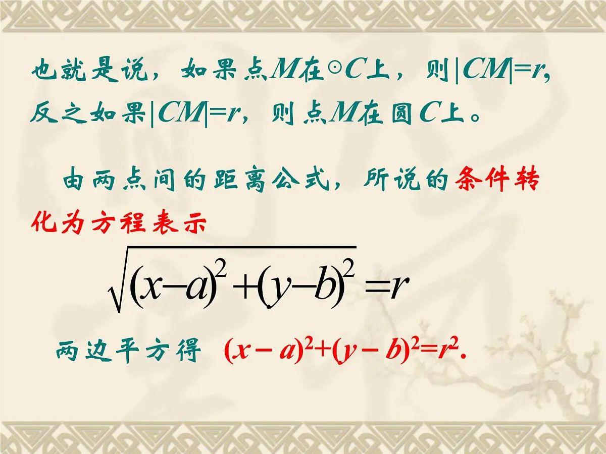 人教课标B版高中数学必修2 2-3-1《圆的标准方程》-课件第3页