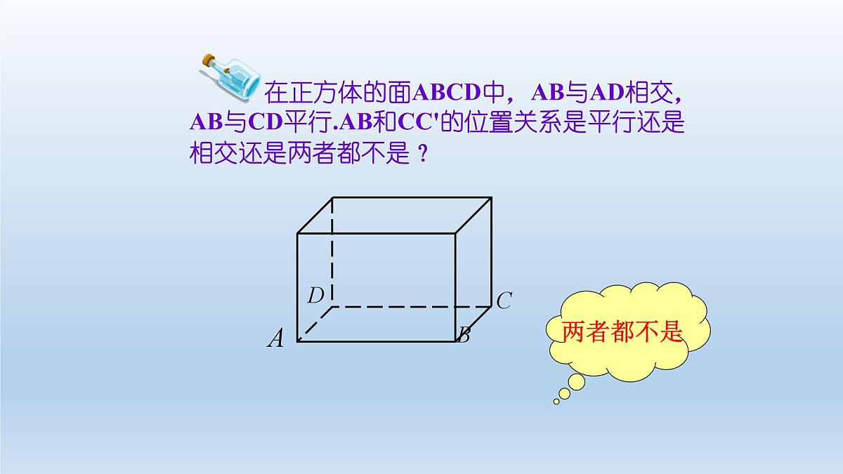 人教课标B版高中数学必修2 1-2-2《空间中直线与直线之间的位置关系》 课件第5页