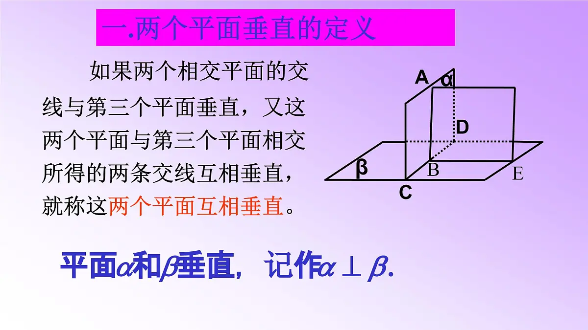 人教课标B版高中数学必修2 1-2-3空间中的垂直关系：平面与平面垂直-课件第4页