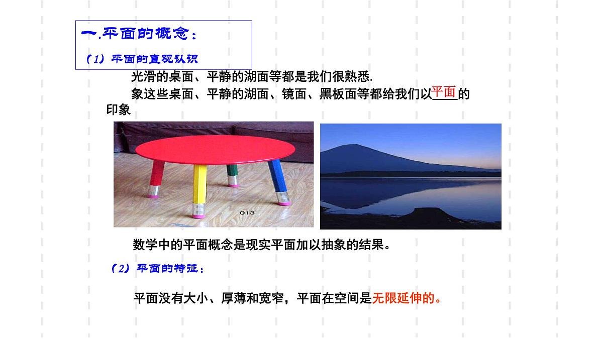 人教课标B版高中数学必修2 1-2-1-平面的基本性质及推论1 课件第3页