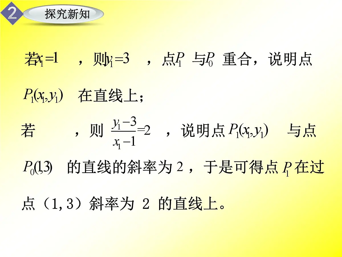 人教课标B版高中数学必修2 2-2-2《直线的点斜式方程》课件第7页