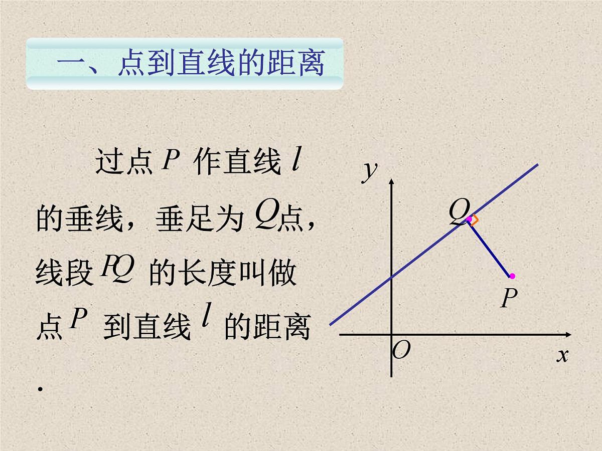 人教课标B版高中数学必修2 2-2-4《点到直线的距离》 教学课件第2页