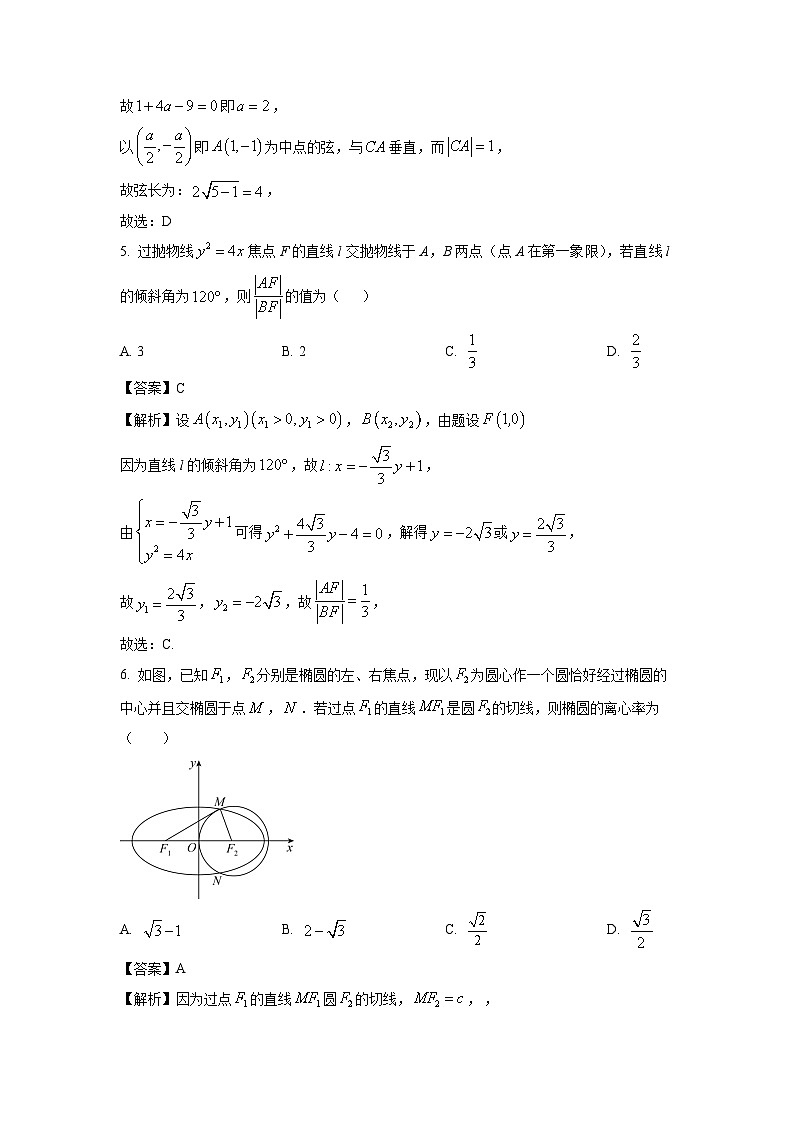 江苏省常州市金坛区2024-2025学年高二上学期期中质量调研数学试卷（解析版）第2页